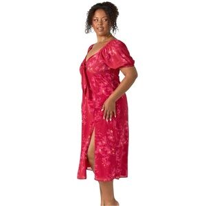 knee length dresses for ladies Indy Modest Midi in Rosy Spritz – A Closet Full of Dresses